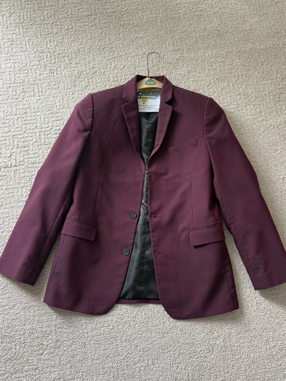 Calvin Klein Boy’s Plum Sport Coat - Single-Breasted Blazer